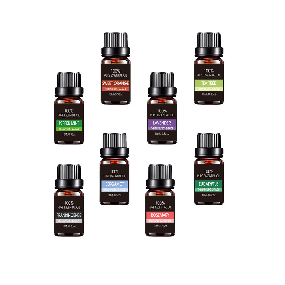 Organic Essential Oils Gift Set – 100% Pure Therapeutic Grade Aromatherapy Oils for Diffusers, Massage & Relaxation (6-Pack / 10ml Each)