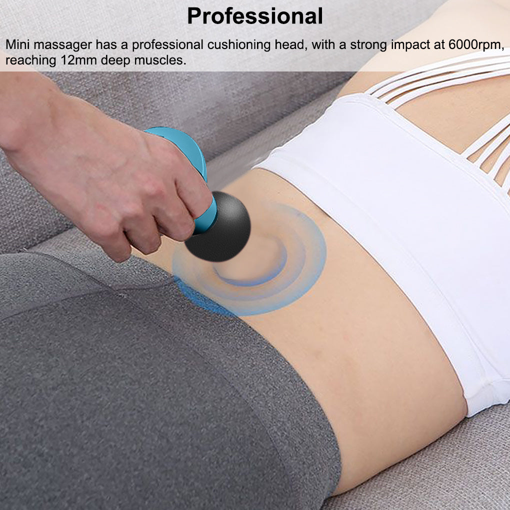 Mini Electric Muscle Massage Gun – Portable Deep Tissue Fascia Massager for Back, Neck & Body Pain Relief