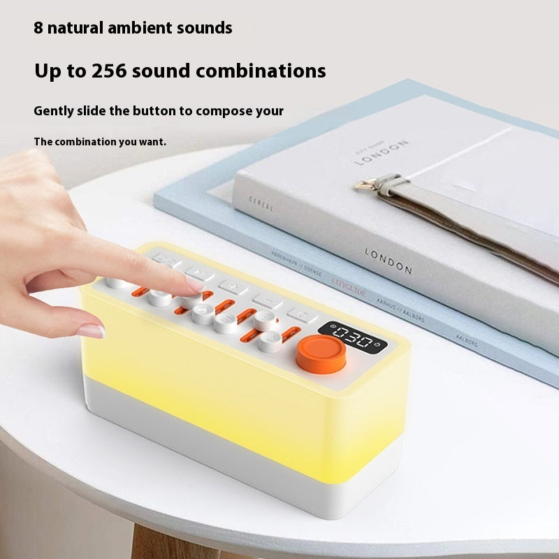 White Noise Sleep Sound Machine – Bluetooth Speaker with 7-Color RGB Night Light & Relaxing Sleep Aid Sounds