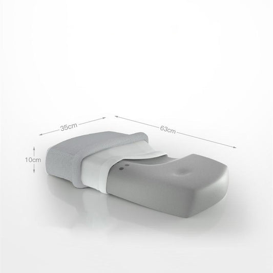 Orthopedic Memory Foam Massage Pillow – Neck Support & Sleep Aid Cushion with Soft Knitted Cotton Cover for Home Bedding