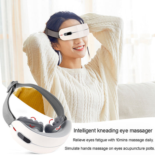 Smart Eye Massager with Heat & Vibration – Bluetooth Airbag Kneading Sleep Aid for Relaxation & Eye Fatigue Relief