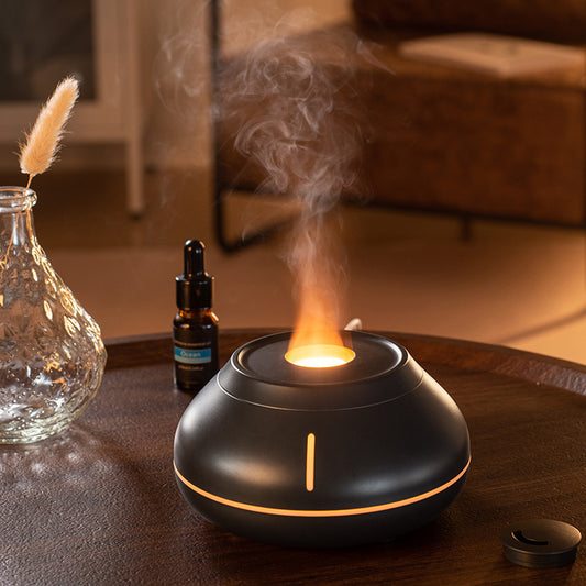 Colorful Flame Aroma Diffuser – Ultrasonic Aromatherapy Humidifier for Home, Bedroom & Office (Creative LED Design)