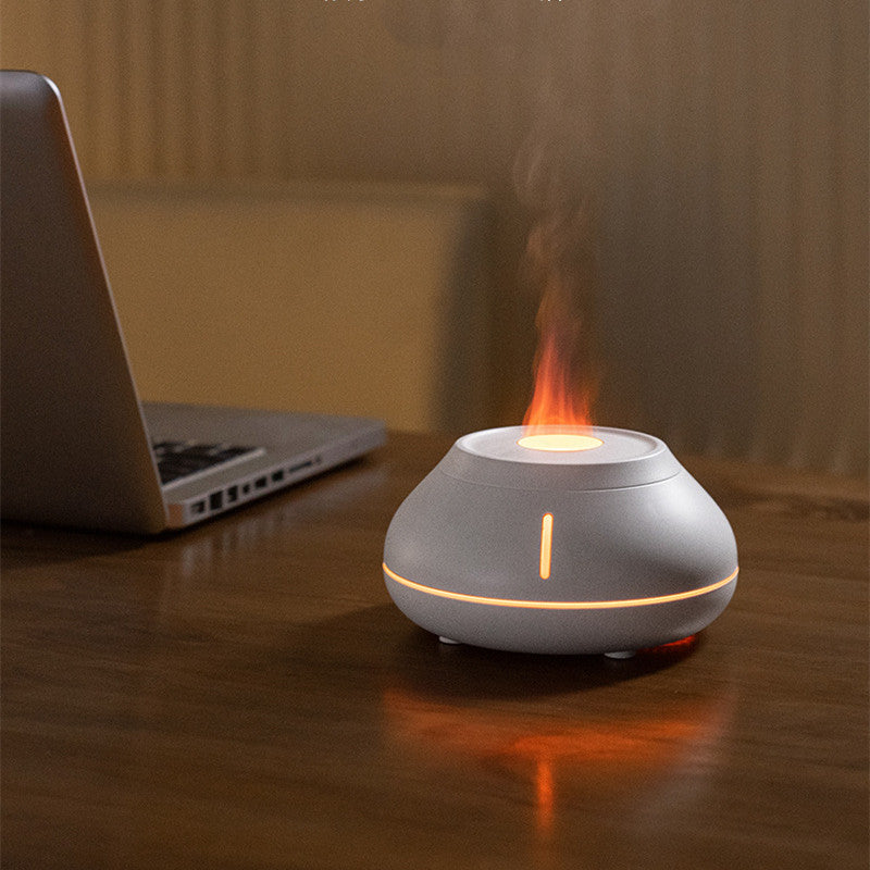 Colorful Flame Aroma Diffuser – Ultrasonic Aromatherapy Humidifier for Home, Bedroom & Office (Creative LED Design)