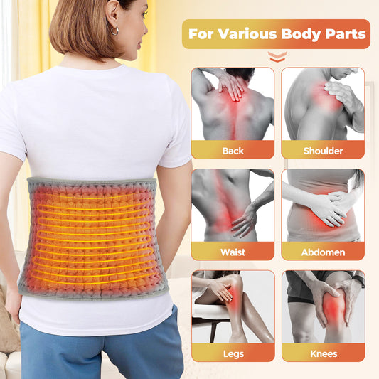 Adjustable Heated Back Support Belt – Electric Lumbar Brace with Temperature Control for Pain Relief & Warm Therapy