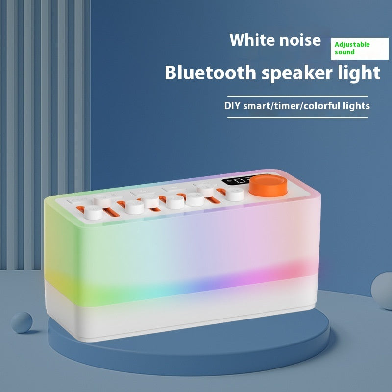 White Noise Sleep Sound Machine – Bluetooth Speaker with 7-Color RGB Night Light & Relaxing Sleep Aid Sounds
