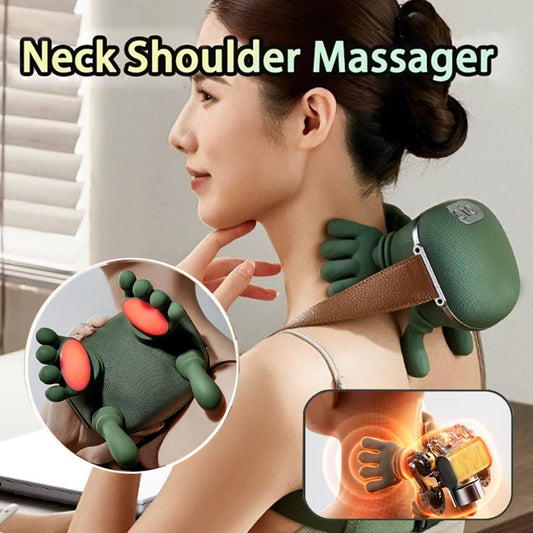 Wireless Electric Neck & Shoulder Massager – Deep Kneading Back Massage Shawl for Muscle Relaxation & Pain Relief